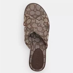 Coach Women's Signature Brown Sandals